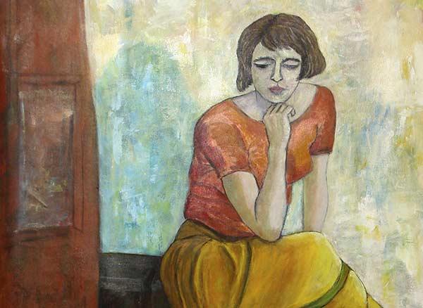 Beatriz Luna - Esperando. Acrílico s/tela. 110 x 88 cm. 2007.