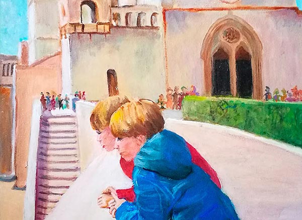 Beatriz Luna - Homenaje - Acrílico s/tela. 40 X 50 cm. 2023